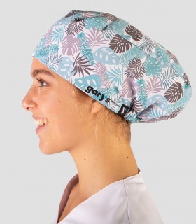 Gorro sanitario para pelo largo Hojas