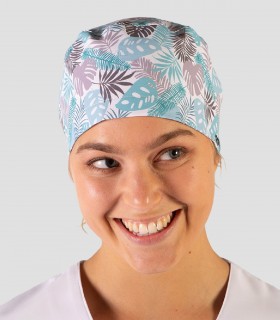 Gorro sanitario para pelo largo Hojas