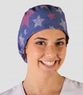 Gorro sanitario para pelo largo Estrellas