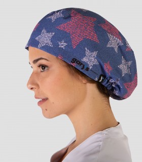Gorro sanitario para pelo largo Estrellas
