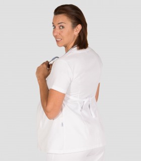 Casaca sanitaria premamá blanca