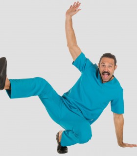 Casaca sanitaria Microfibra hasta 8XL Turquesa