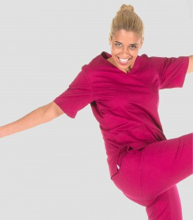 Casaca sanitaria Microfibra hasta 8XL Frambuesa