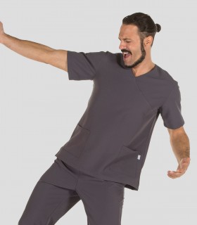 Casaca sanitaria Microfibra hasta 8XL Gris marengo