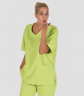 Casaca sanitaria Microfibra hasta 8XL Pistacho