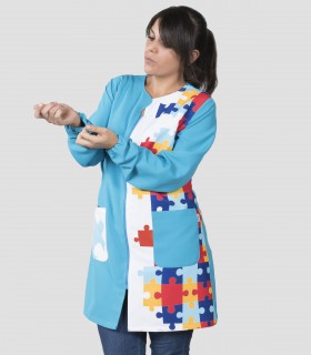 Bata maestra Especial Autismo Microfibra