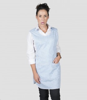 Casulla Vichy Cuadros Celeste