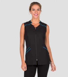 Casaca Microfibra Begonia Turquesa para Peluquería y estética