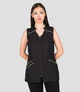 Casaca Microfibra Begonia Pistacho para Peluquería y estética