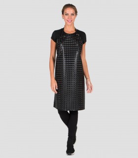 Delantal Rojo Metalizado para peluquería y estética