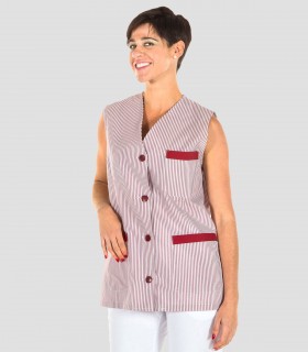 Bata limpieza Sin mangas Burdeos