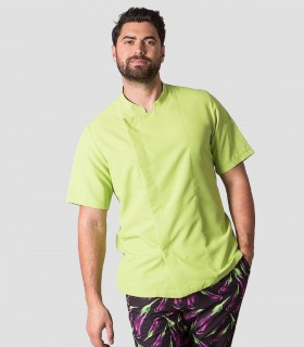Chaqueta cocina Microfibra Manga corta Pistacho