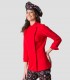 Chaqueta cocinera Microfibra Manga larga Roja