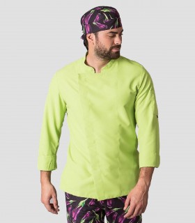 Chaqueta cocina Microfibra Manga larga Pistacho