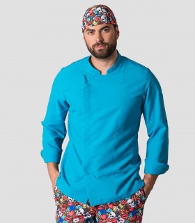Chaqueta cocina Microfibra Manga larga Turquesa