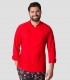 Chaqueta cocina Microfibra Manga larga Roja