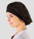 Gorro de rejilla con canalé Negro ideal para industria alimentaria y cocina