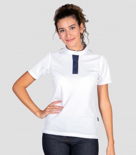 Polo cuello mao Blanco para camarero