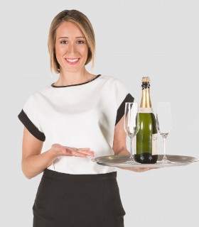 Blusa manga japonesa para camarera