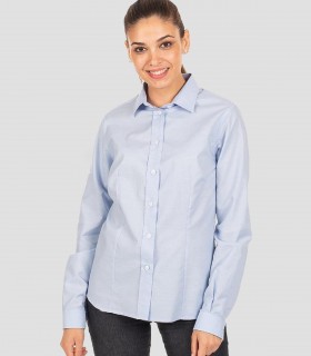 Camisa manga larga Celeste para camarera