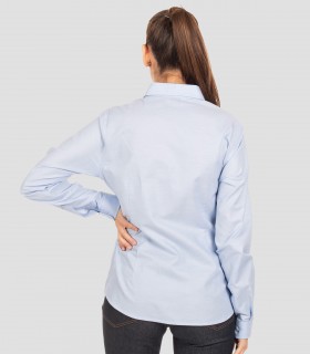 Camisa manga larga Celeste para camarera
