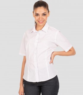 Camisa manga corta Blanca para camarera