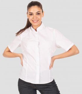Camisa cuello mao Blanca para camarera