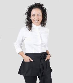 Delantal camarero con bolsillo Negro