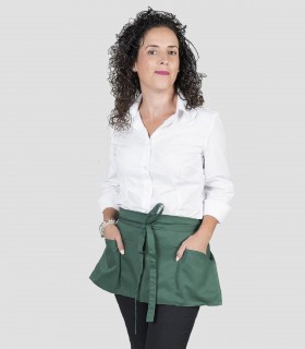 Delantal camarero con bolsillo Verde Botella