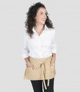 Delantal camarero con bolsillo Crema