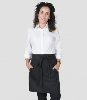 Delantal camarero con bolsillo Negro