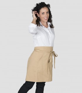 Delantal camarero con bolsillo Crema
