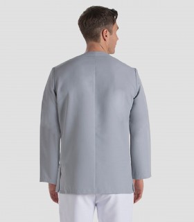 Casaca sanitaria Microfibra Gris Manga larga