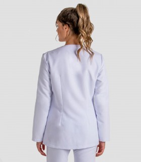 Casaca sanitaria Microfibra Blanca tapeta Verde