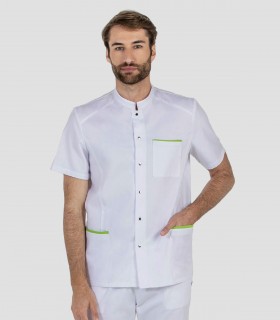 Casaca sanitaria cuello mao Vivo Pistacho