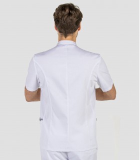 Casaca sanitaria cuello mao Vivo Gris