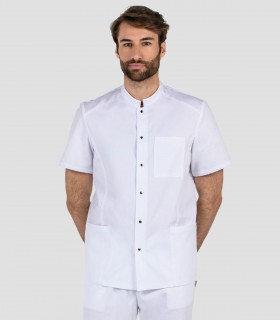 Casaca sanitaria cuello mao Vivo Blanco