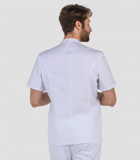 Casaca sanitaria cuello mao Vivo Blanco