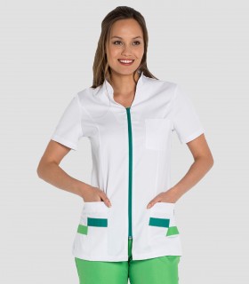 Casaca sanitaria mujer Contraste Verde