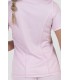 Casaca sanitaria mujer microfibra y punto Rosa
