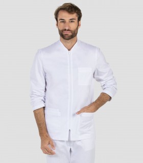 Casaca sanitaria Cremallera Blanca manga larga