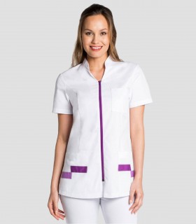Casaca sanitaria mujer Contraste Lila