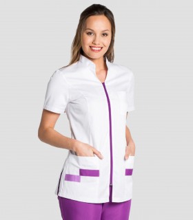 Casaca sanitaria mujer Contraste Lila