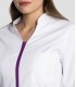 Casaca sanitaria mujer Contraste Lila Manga larga
