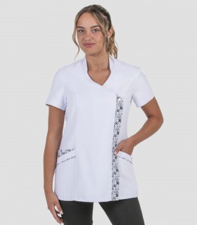 Casaca sanitaria mujer detalle estampado