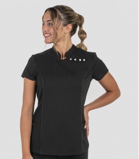 Casaca sanitaria Negra mujer estilo japonés