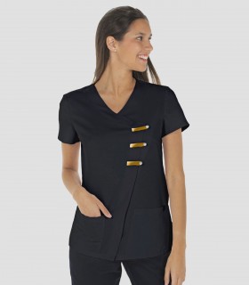 Casaca sanitaria Microfibra Negra