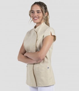 Casaca sanitaria mujer Onda Beige