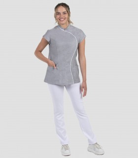 Casaca sanitaria mujer Onda Gris