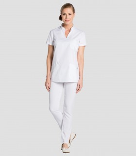 Casaca sanitaria mujer Mao Blanca